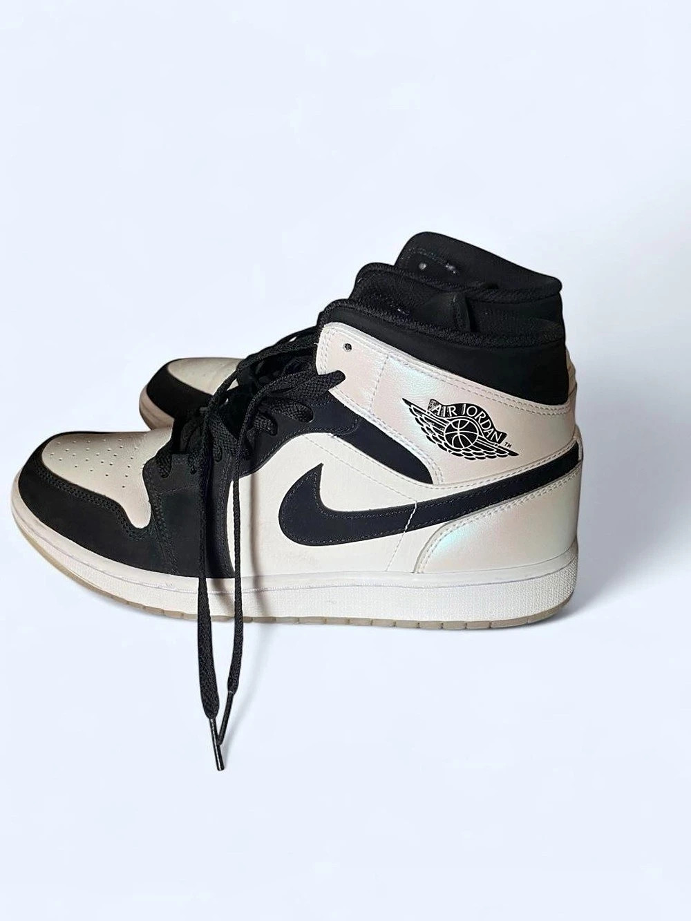 Nike Air Jordan 1 Retro High OG High Top Sneakers White & Black US 10